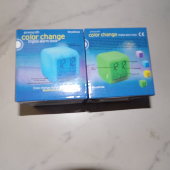 NEW Small Square Clocks with Changing Colors - You pick two - Picture 3 of 3